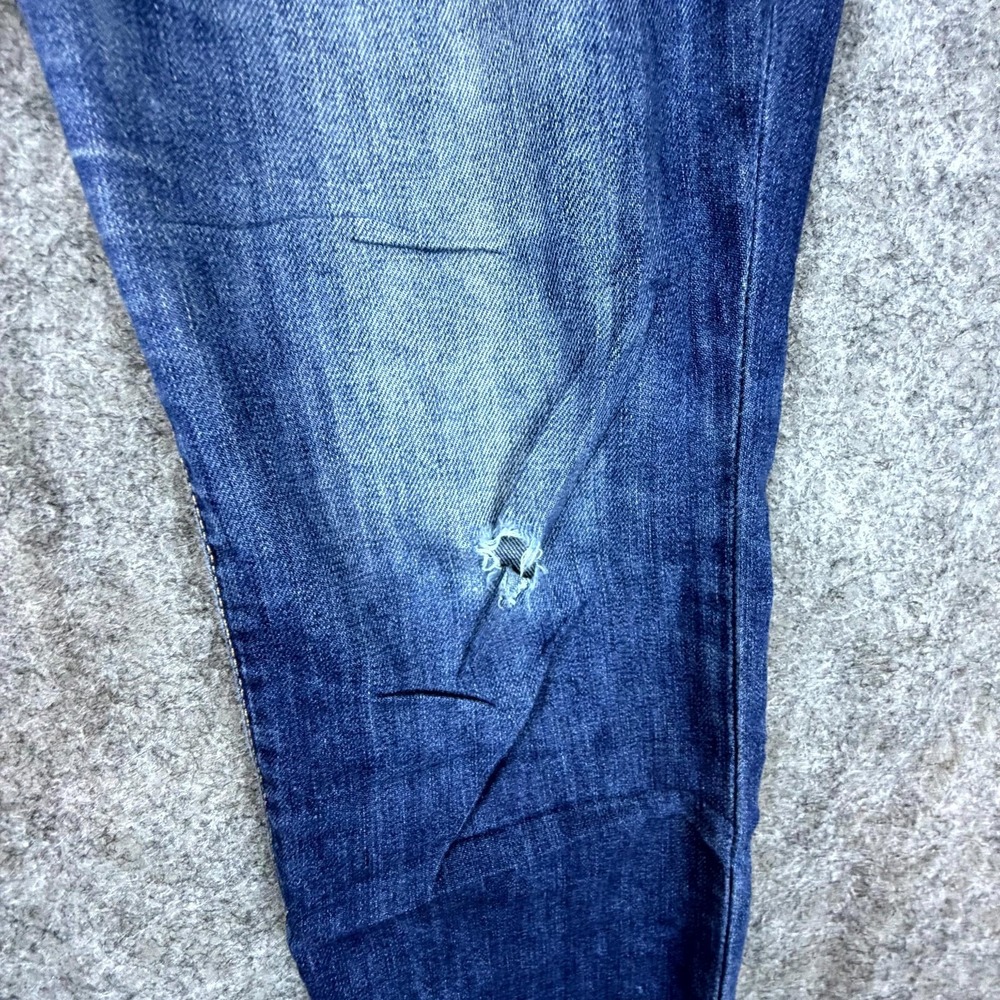 Joe's Jeans Womens 27 Blue Denim Cotton Stretch Mid Rise Tapered Leg Raw Hem - Picture 3 of 10